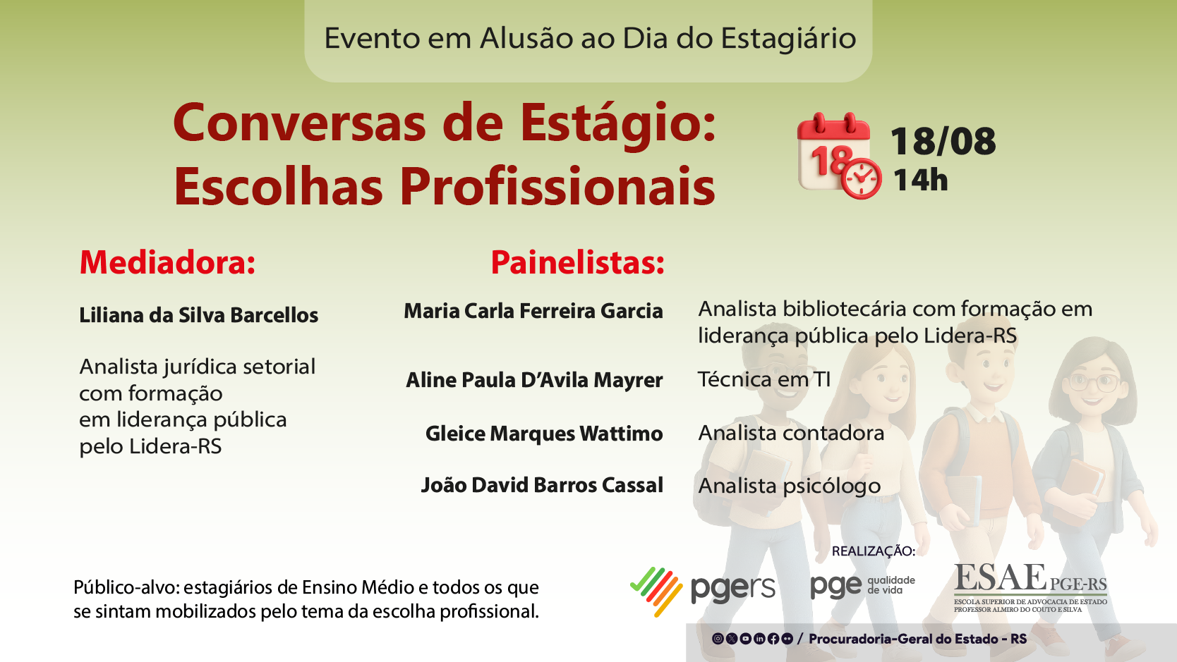 Evento Gravado: Conversas de Estágio: Escolhas Profissionais