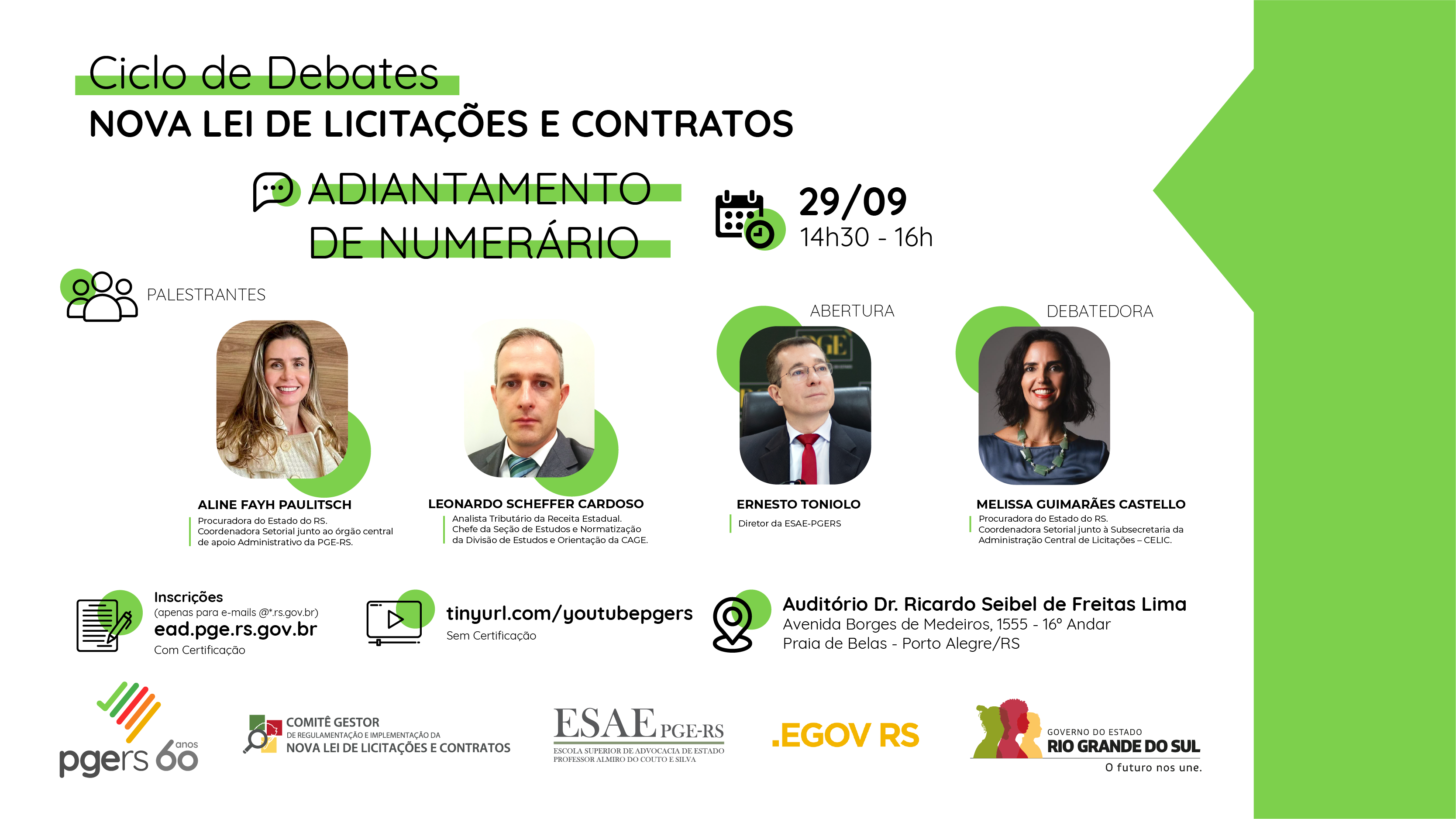 Evento Gravado: Nova Lei de Licitações e Contratos: Adiantamento de Numerário