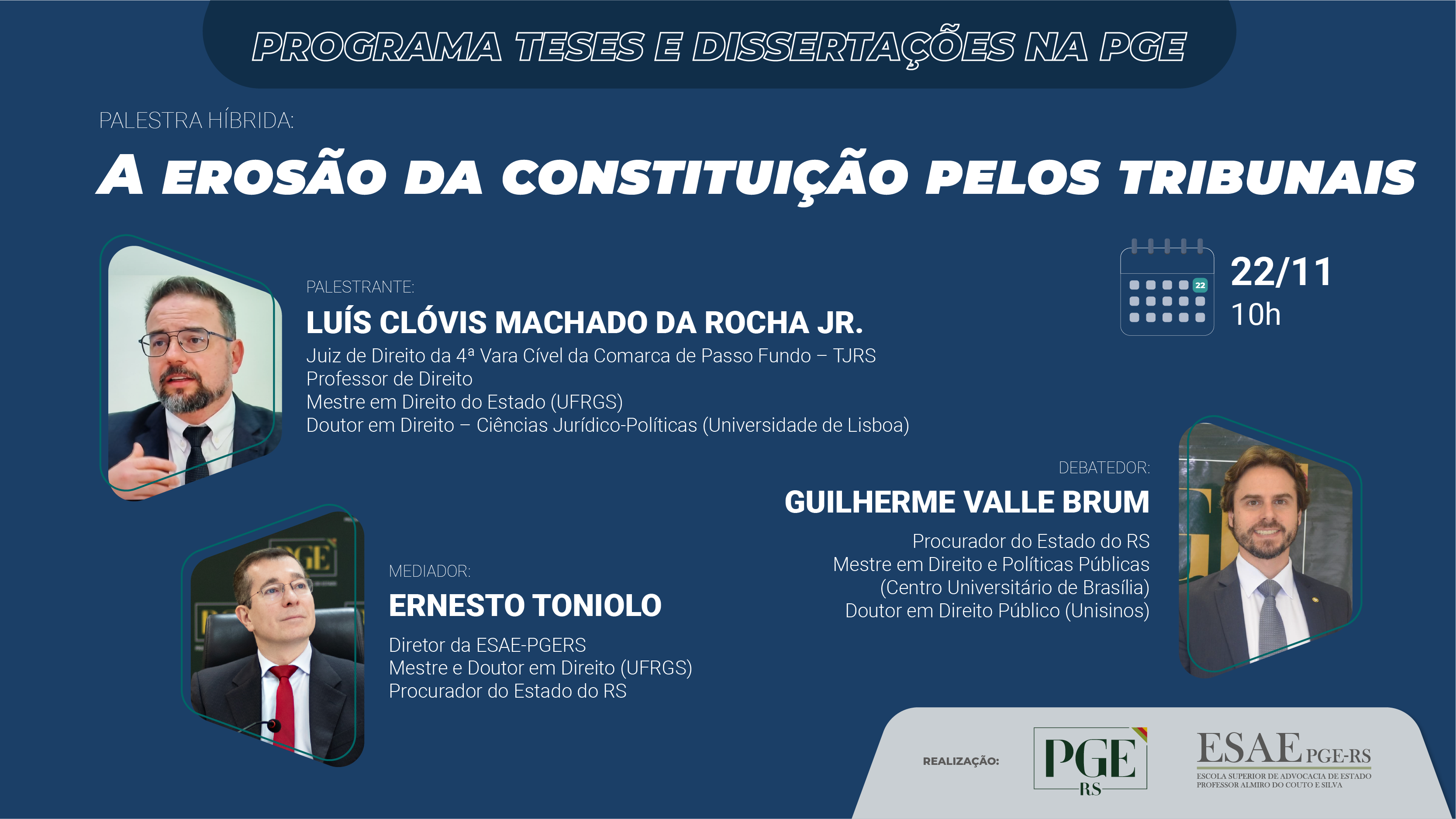 Banner do evento Teses & Dissertações na PGE