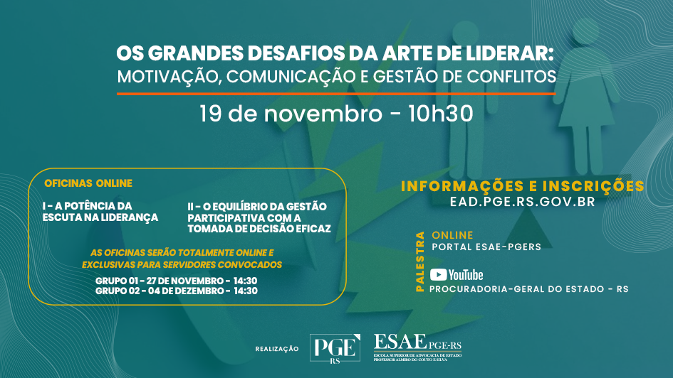 Banner do evento Os Grandes Desafios da Arte de Liderar