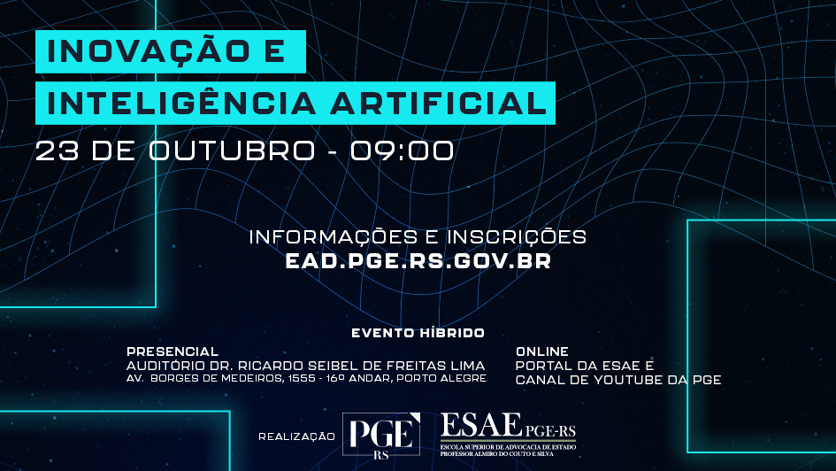 Banner do evento sobre Inovação e Inteligência Artificial