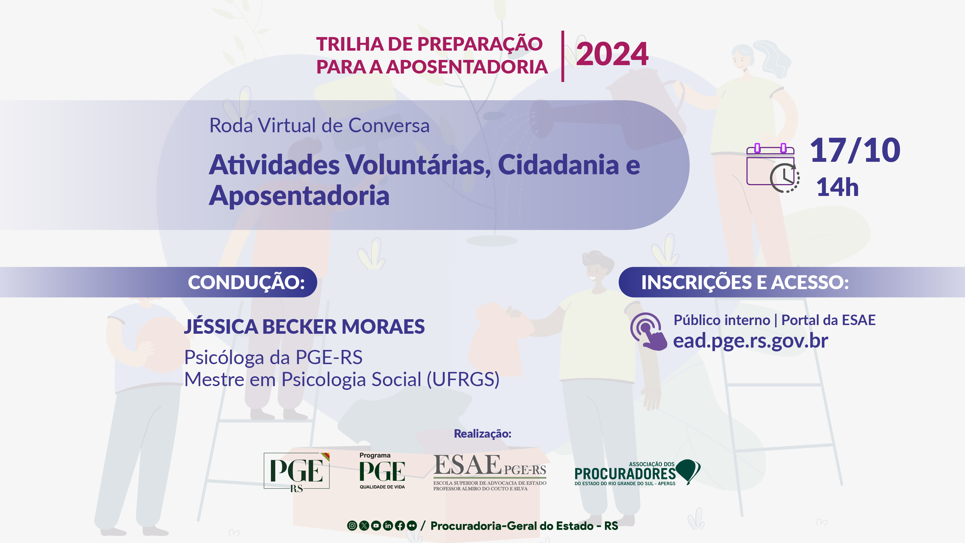 Banner do evento Roda Virtual de Conversa sobre Aposentadoria