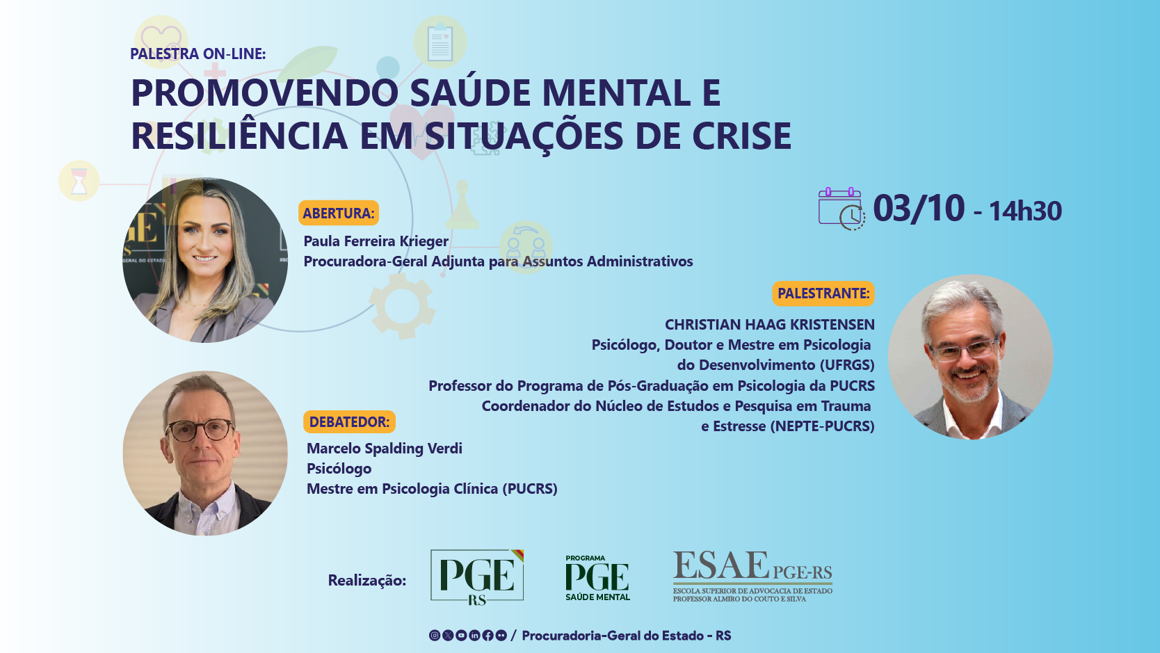 Banner do evento sobre Saúde Mental e Resiliência