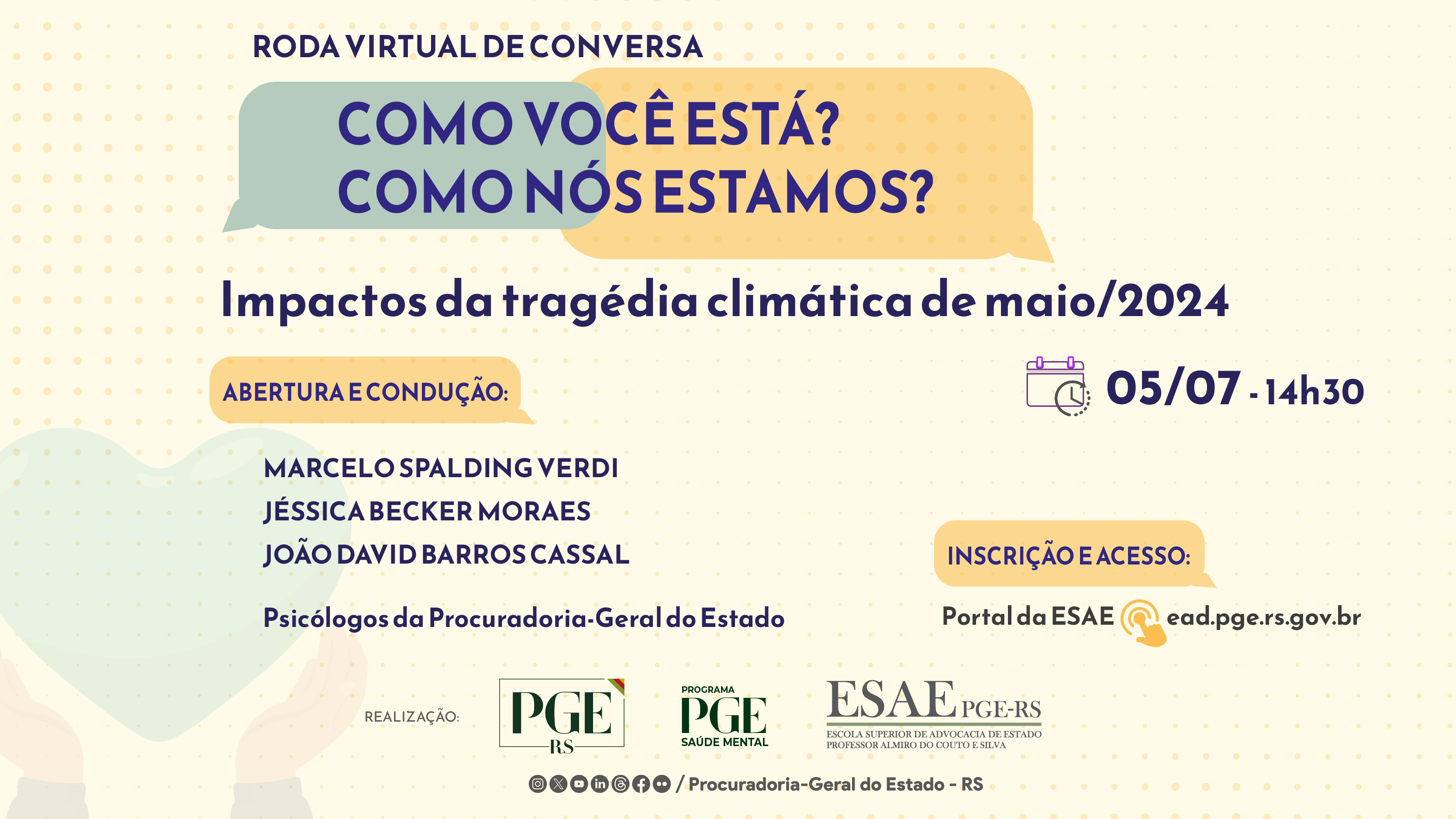Banner do evento sobre os Impactos da Tragédia Climática de Maio de 2024