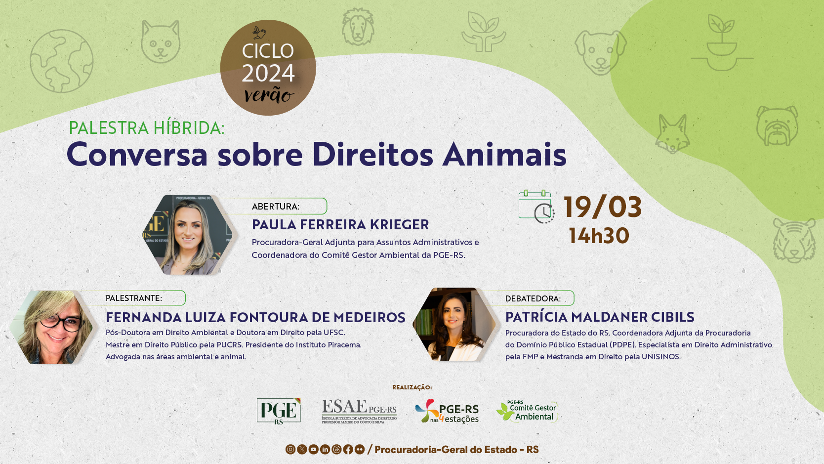 Banner do evento sobre Direitos Animais